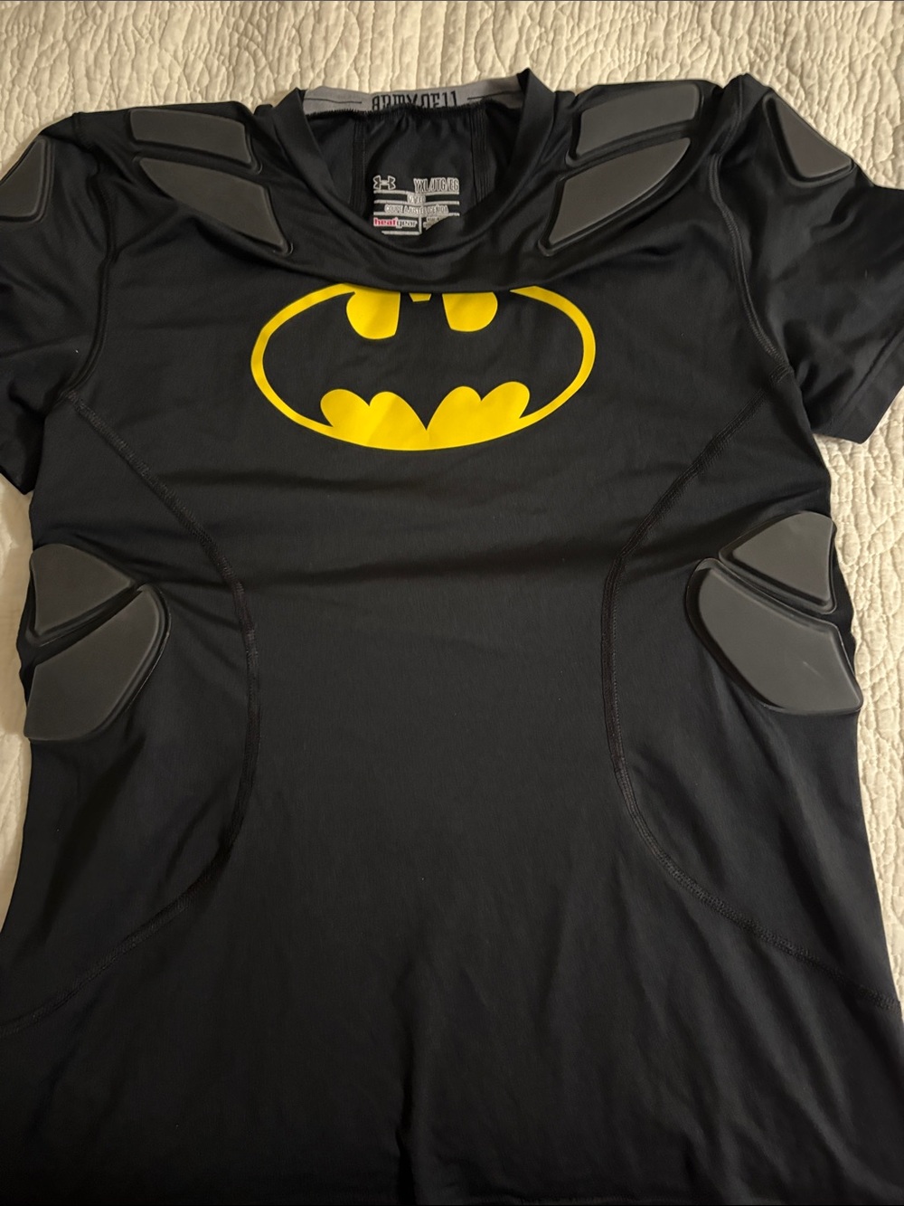 Under Armour Batman Padded Football Alter Ego Compression Shirt Youth XL